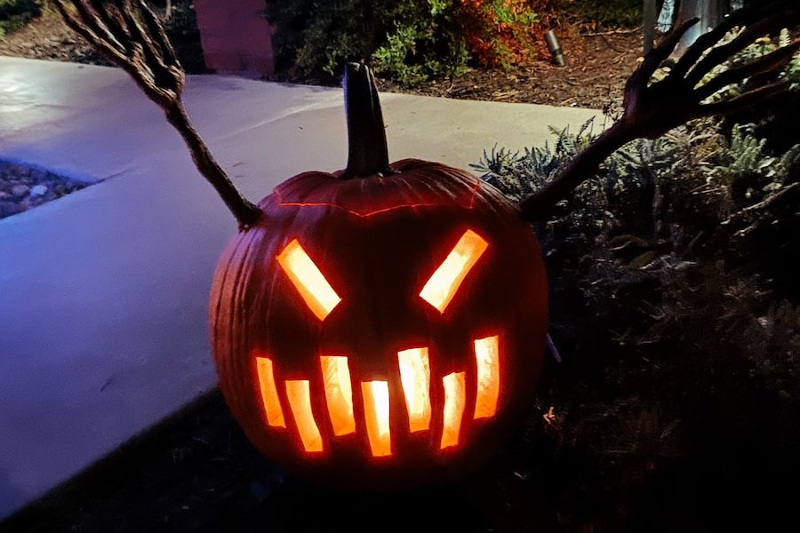 jack o lantern outdoor lamp