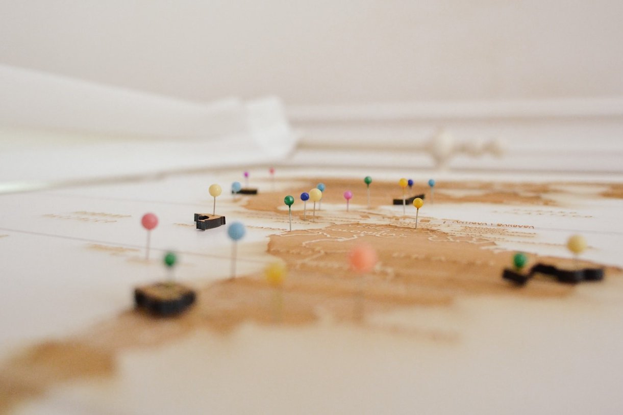 selective focus photography of pin