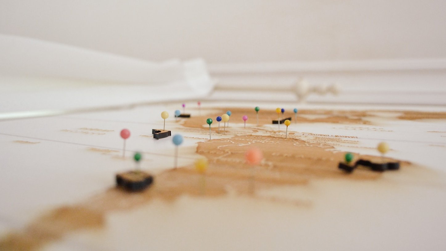 selective focus photography of pin