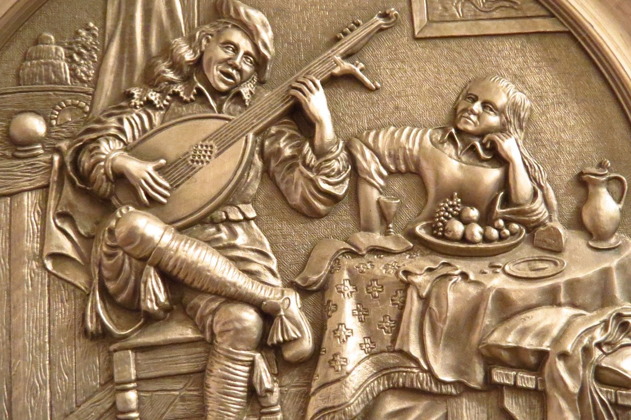 relief, metal, wall plate