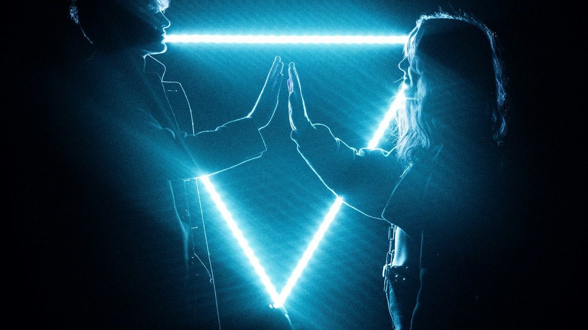 man in black shirt with light