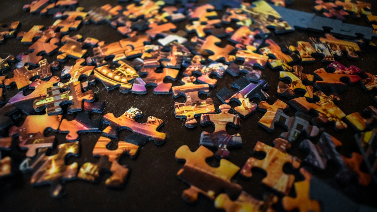 brown and black jigsaw puzzle