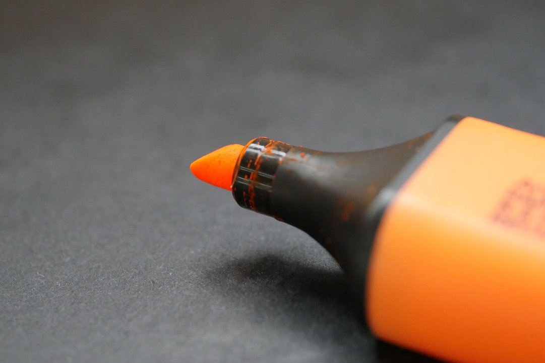 marker, pen, orange